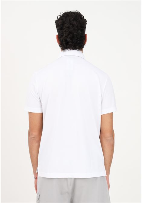 White polo shirt for men with logo patch BLAUER | Polo T-shirt | 23SBLUT02410006526100