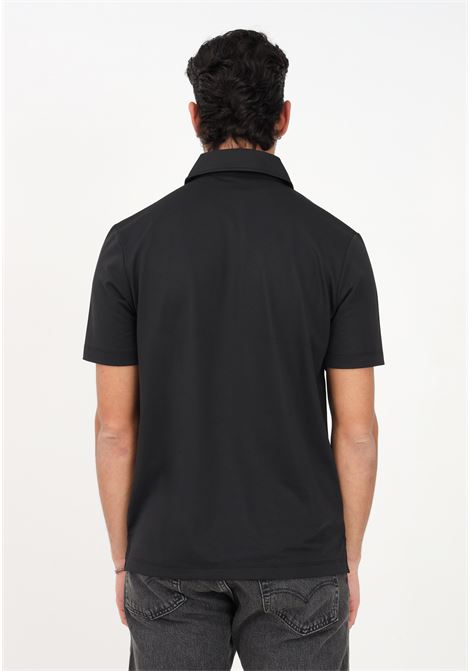 Black polo shirt for men with logo patch BLAUER | Polo T-shirt | 23SBLUT02410006526999
