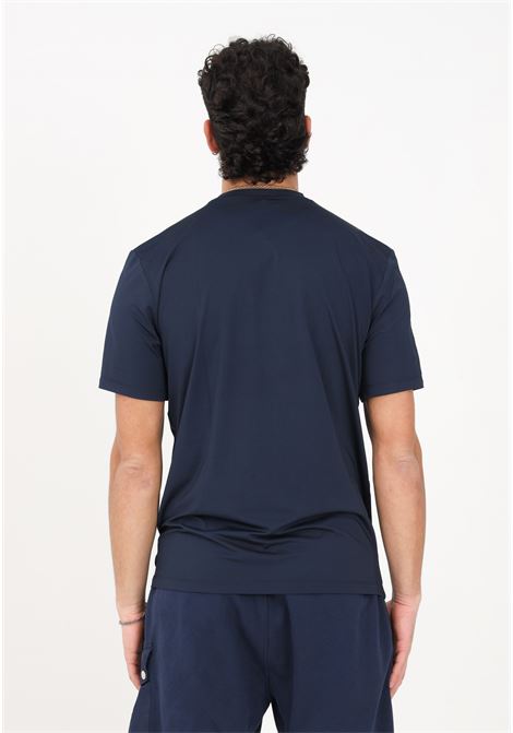 T-shirt casual blu da uomo con maxi stampa frontale BLAUER | T-shirt | 23SBTUH02287006286881