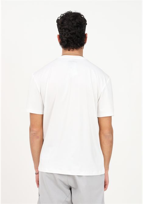 White casual t-shirt for men with chest pocket and logo print BLAUER | T-shirt | 23SBTUH02288006286126