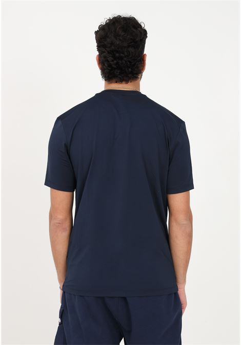 T-shirt casual blu da uomo con taschino al petto e stampa logo BLAUER | T-shirt | 23SBTUH02288006286881