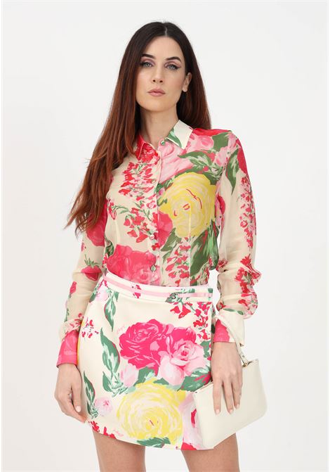 Camicia elegante burro da donna con fantasia floreale Blugirl | Camicie | RA3195T3079C3240