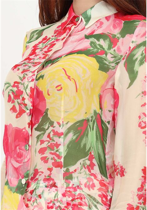 Elegant butter shirt for women with floral pattern Blugirl | Shirt | RA3195T3079C3240