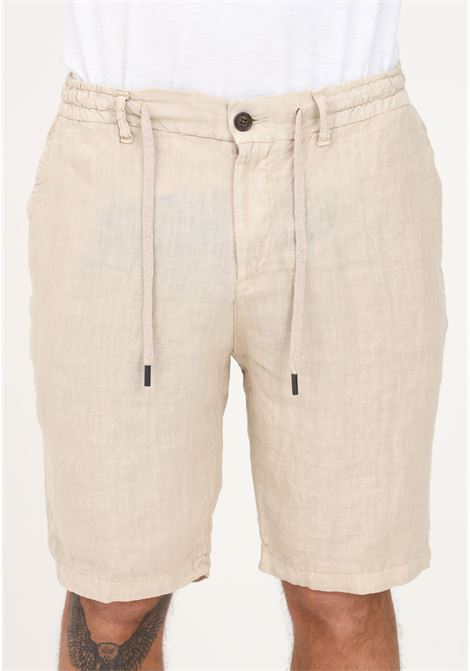 Shorts casual in lino beige da uomo BOMBOOGIE | Shorts | BMPARK-TLCC06