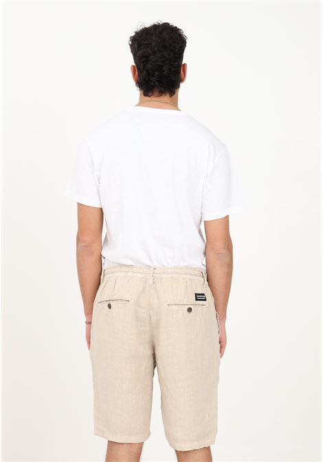 Shorts casual in lino beige da uomo BOMBOOGIE | Shorts | BMPARK-TLCC06