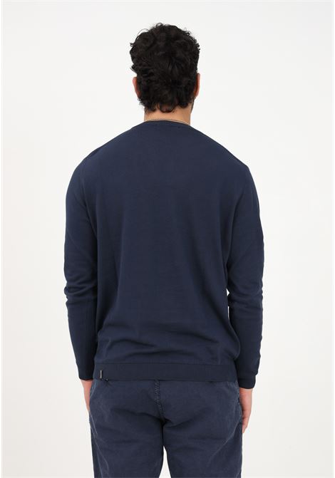 Blue crew neck sweater for men BOMBOOGIE | Knitwear | MM7016-TKTP2205