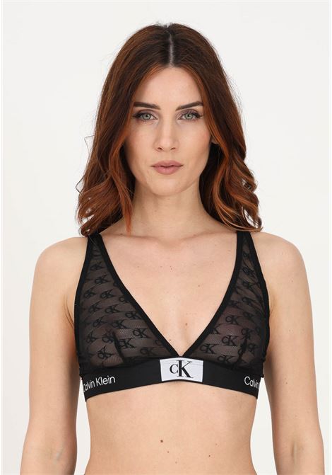 Black logoed triangle bra for women CALVIN KLEIN |  | 000QF7179EUB1