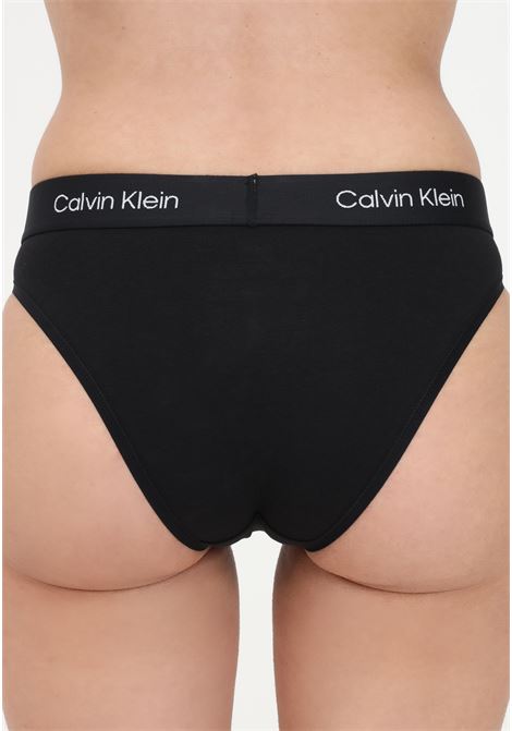 Slip nero da donna con fascia elastica logata CALVIN KLEIN | Slip | 000QF7222EUB1