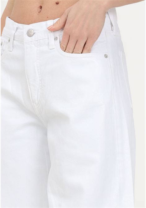 White wide leg jeans for women CALVIN KLEIN | Jeans | J20J2209281AA1AA