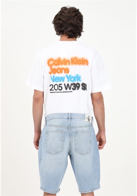 Shorts casual in denim chiaro da uomo CALVIN KLEIN | Shorts | J30J3227881AA1AA