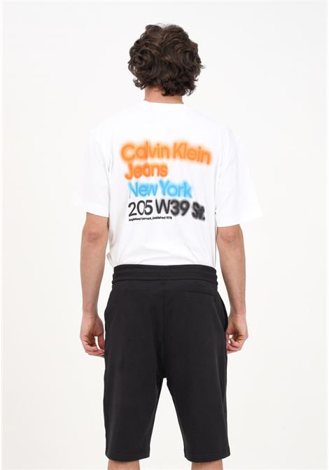 Shorts casual nero da uomo con ricamo logo CALVIN KLEIN | Shorts | J30J322915BEHBEH