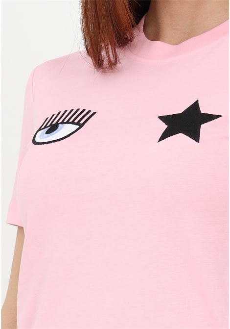 T-shirt casual rosa da donna con logo Eyestar CHIARA FERRAGNI | T-shirt | 74CBHT07CJT00439