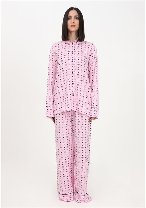 Pink women's pajamas with all-over Eya Star print CHIARA FERRAGNI |  | A780249191242