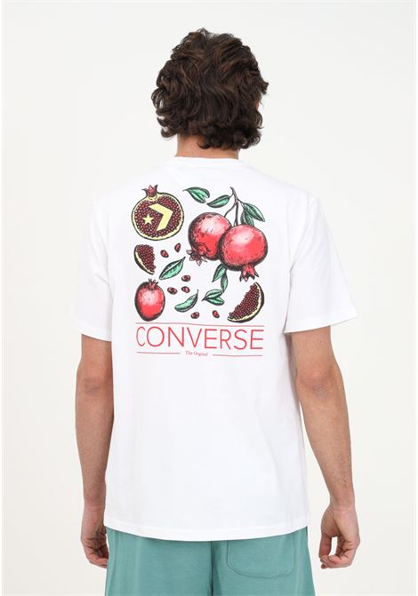 Men's white casual t-shirt with back print CONVERSE | T-shirt | 10024588-A03WHITE