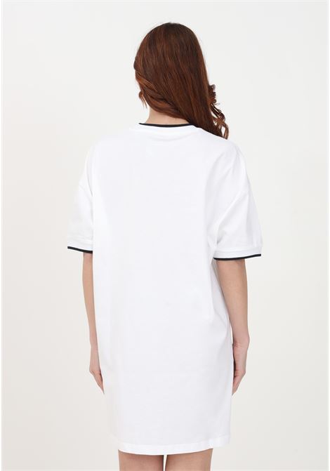 White short dress for women with logo embroidery and contrasting hems CONVERSE | Dress | 10024783-A02WHITE