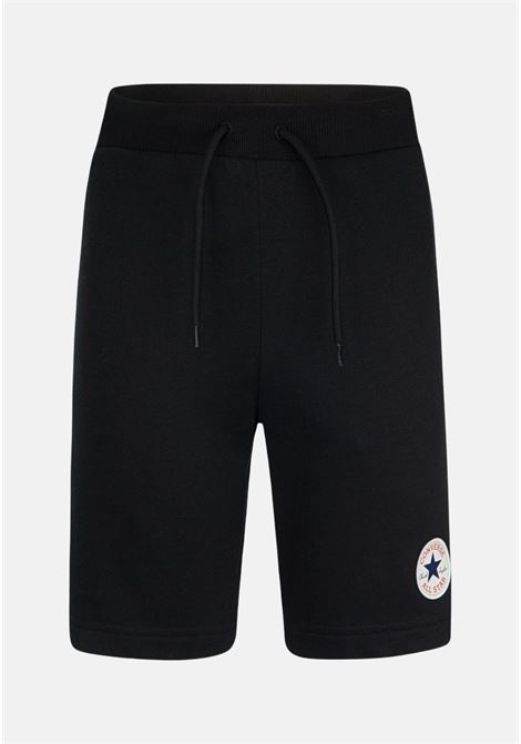 Black sporty shorts for boys and girls with All Star logo print CONVERSE | Shorts | 969002023