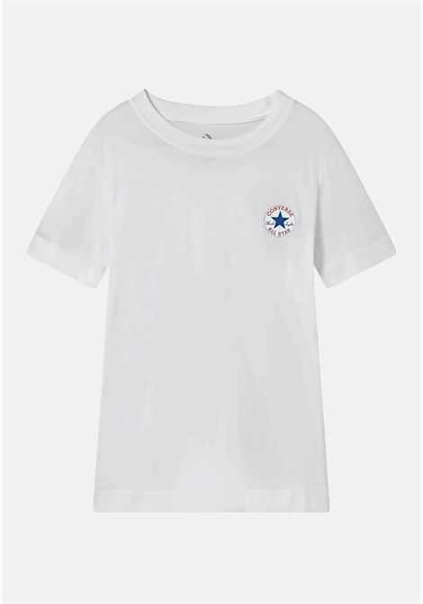 Casual white t-shirt for boys and girls with All Stars logo print CONVERSE | T-shirt | 9C9506001