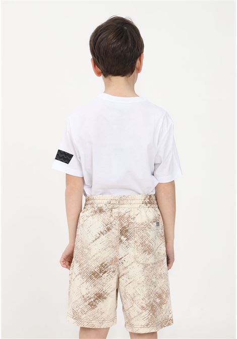 Shorts casual beige da bambino con stampa logo laterale CONVERSE | Shorts | 9CD482X0L