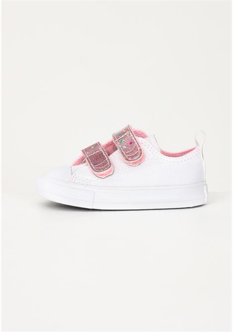 Sneakers bianche da neonato Chuck Taylor All Star Easy-On Glitter Strap CONVERSE | Sneakers | A02983C.