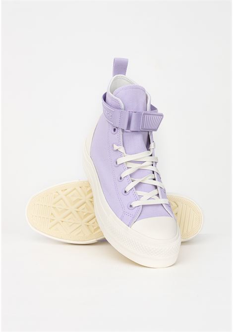 Women's Lilac Chuck Taylor All-Star Platform Utility Strap Casual Sneakers CONVERSE | Sneakers | A05170C.