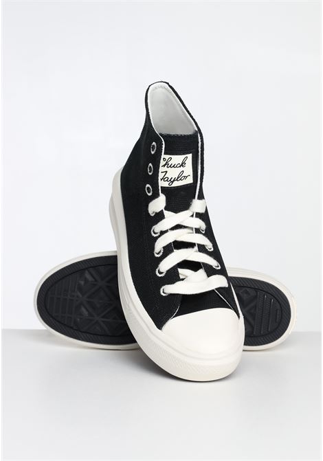 Chuck Taylor All Star Move Platform Oversized Patch Womens Black Casual Sneakers CONVERSE | Sneakers | A05177C.
