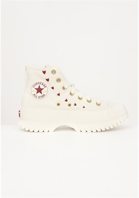 Women's casual cream sneakers Chuck Taylor All Star Lugged 2.0 Platform Hearts CONVERSE | Sneakers | A05341C.
