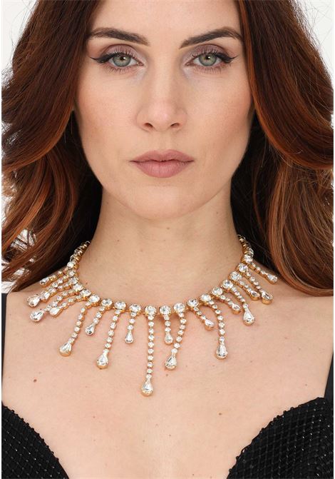 Collana argento da donna con pietre e ciondoli pendenti DIAMOND | Bijoux | 2492CRISTAL
