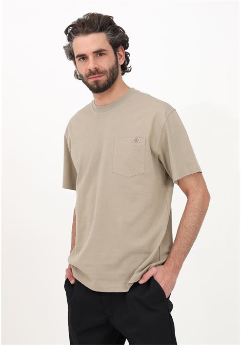 Men's beige casual t-shirt with chest pocket DIckies | T-shirt | DK0A4TMODS01DS01