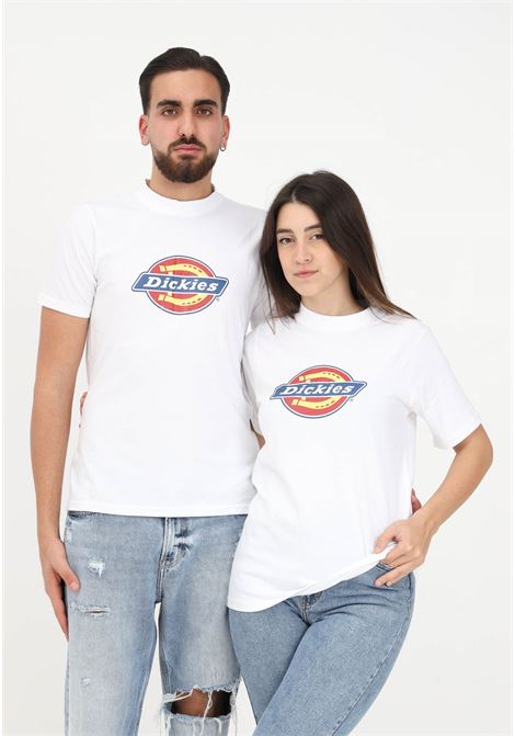 T-shirt casual bianca per uomo e donna con stampa logo DIckies | T-shirt | DK0A4XCAWHX1WHX1