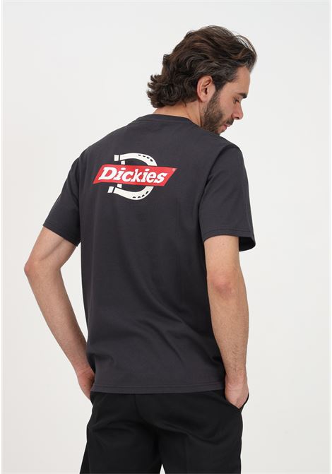 Black casual t-shirt for men with maxi logo print on the back DIckies | T-shirt | DK0A4XDCBLK1BLK1