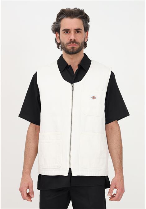 White men's vest with logo DIckies | Jacket | DK0A4XMMC431C431