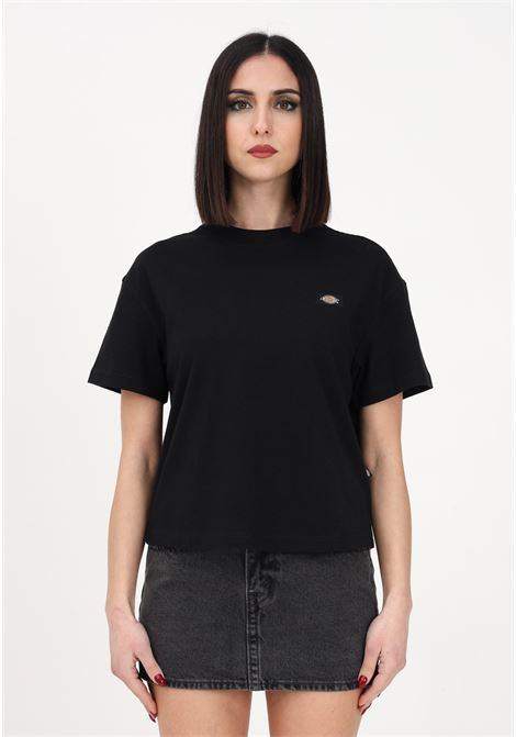 Women's casual black t-shirt with logo patch DIckies | T-shirt | DK0A4Y8LBLK1BLK1