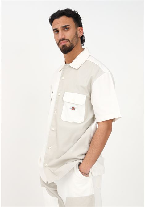 Eddyville butter men's casual shirt with color block pattern DIckies | Shirt | DK0A4YBDAS01AS0