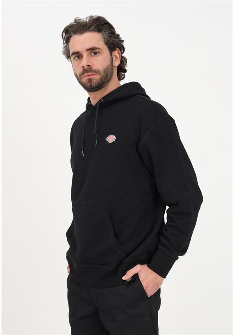 Logo print embellished black hoodie for men DIckies | Sweatshirt | DK0A4YLYBLK1BLK1