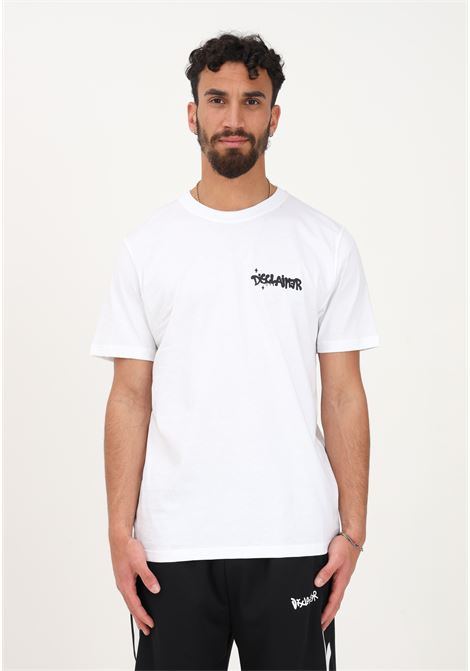 Men's white casual t-shirt with back print DISCLAIMER | T-shirt | 23EDS53431BIANCO