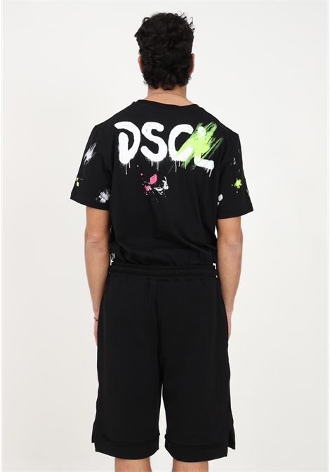 Men's black casual shorts with logo print DISCLAIMER | Shorts | 23EDS53494NERO