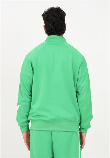 Felpa in triacetato verde da uomo con zip e stampa lungo le maniche DISCLAIMER | Felpe | 23EDS53662VERDE