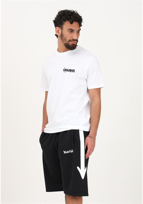 Shorts casual triacetato nero da uomo con stampa laterale DISCLAIMER | Shorts | 23EDS53663NERO