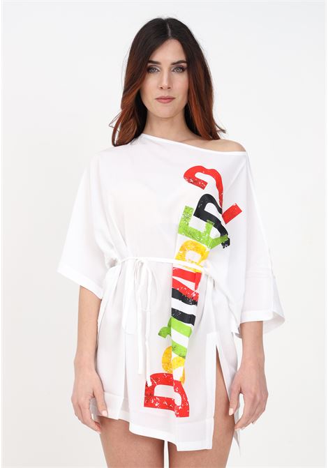 White short dress for women with logo print in various colors DSQUARED2 | D6A25354110