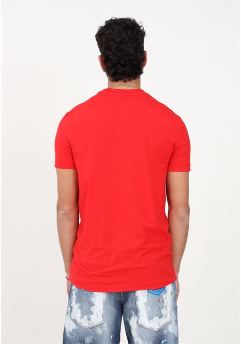 T-shirt casual rossa da uomo con stampa logo sulla manica DSQUARED2 | T-shirt | D9M20446617