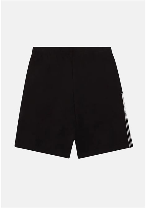 Shorts casual nero da bambino con stampa logo EA7 | Shorts | 3RBS55BJ05Z0210