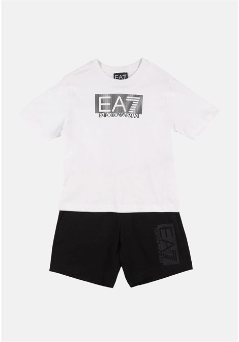 Two-tone baby outfit with logo print EA7 | 3RBV01BJ02Z21BA