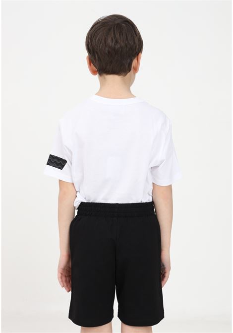 Shorts casual nero da bambino con stampa logo EA7 | Shorts | 8NBS51BJ05Z1200