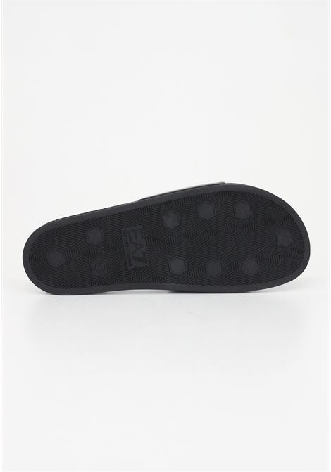 Black slippers for men with maxi logo - EA7 - Pavidas