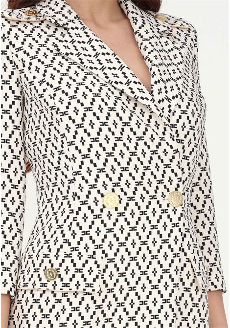 Short butter dress for women with lozenge print ELISABETTA FRANCHI | AB35831E2E84
