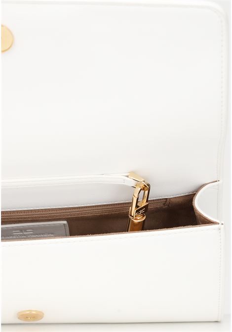 White women's clutch bag with woven collection plaque - ELISABETTA ...