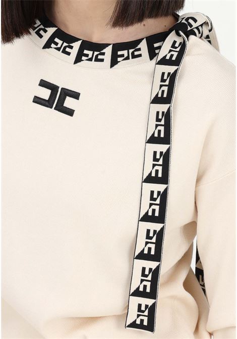 Women's butter sweater with logoed scarf ELISABETTA FRANCHI | MK20S31E2193