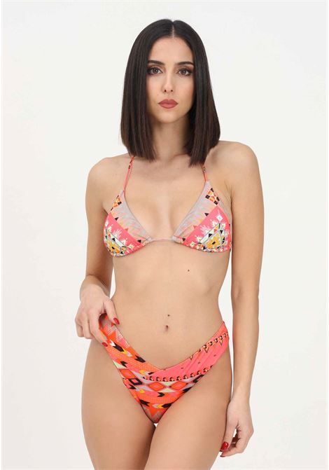 Bikini multicolor da donna con stampa astratta F**K | Beachwear | FK23-0150X1.