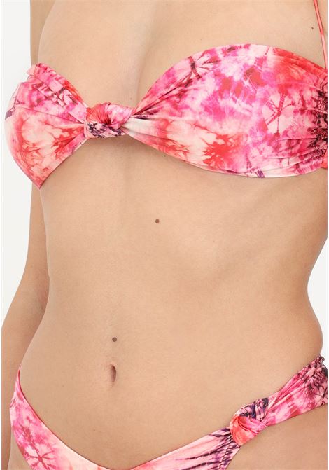 Bikini multicolor da donna con fantasia astratta e nodi F**K | Beachwear | FK23-0201X.
