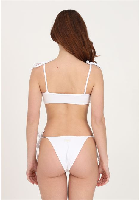 Bikini bianco da donna bordato con treccine F**K | Beachwear | FK23-0301WH.